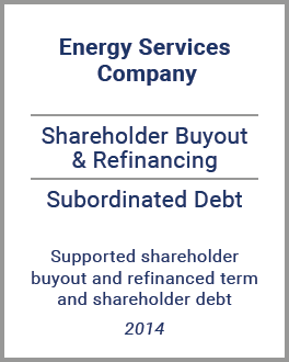 energy services subordinated debt tombstone