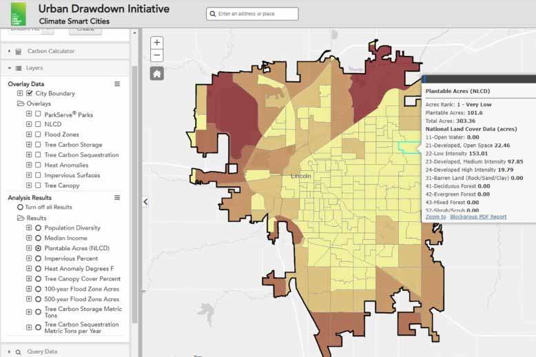 Urban Drawdown Initiative map