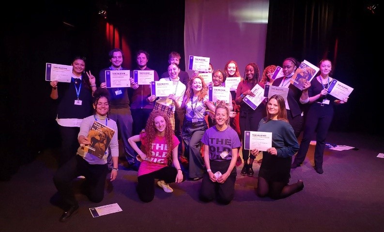 Image of Take the Lead programme students with their certificates