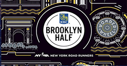Image of Brooklyn Half logo and New York icons