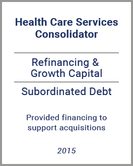 health care services consolidator support acquisitions tombstone