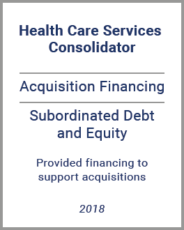 health care services consolidator dept equity tombstone