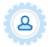 Icon of person in circle image