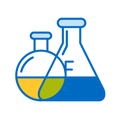 Petri dish with solution icon