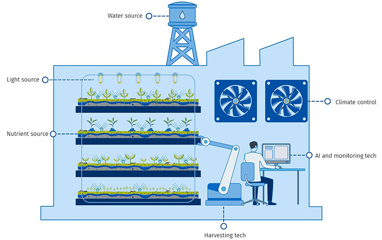 Vertical farming diagram