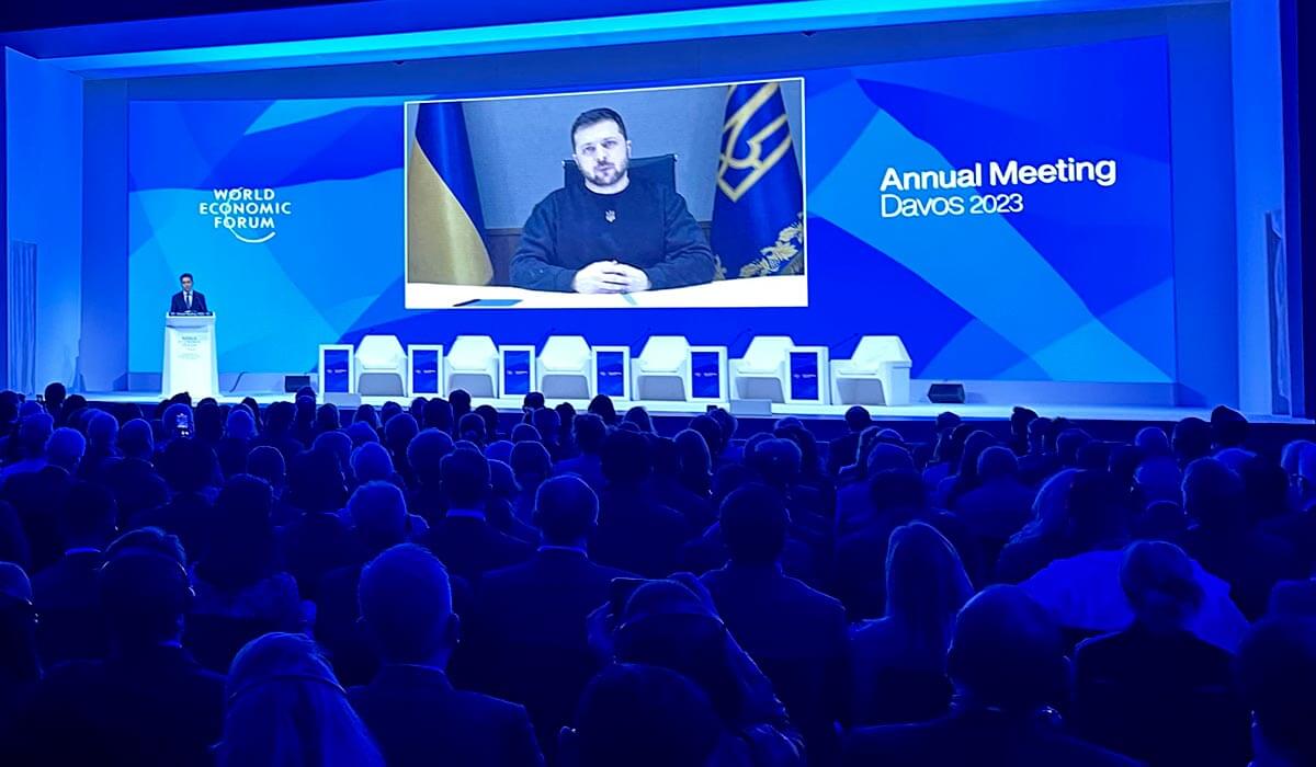 Vladimir Zelenskyy's video presentation at Davos 2023