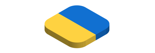 3D Ukraine flag icon