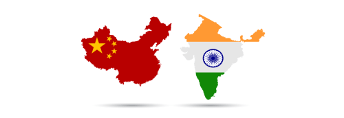 Maps of China and India icon
