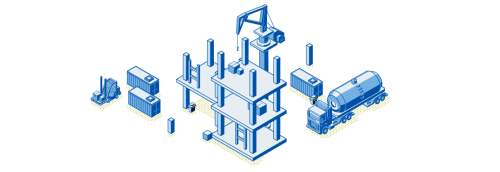 Construction site model icon