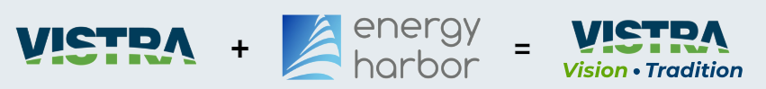 Vistra+energy harbor=Vistra Vision Tradition logos
