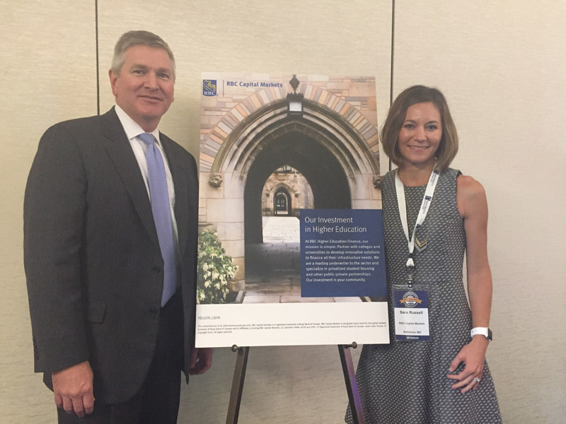 Michael Baird was joined at the summit by Sara Russell, Director at RBC Capital Markets and his colleague in our privatized higher education practice. Michael and Sara used their time in San Diego to highlight RBC’s investment and commitment to our clients and the American higher education sector.