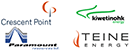 Image of Crescent Point, Kiwetinohk Energy, Paramount Resources Ltd. and Teine Energy logos